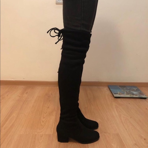 PREORDER! Over The Knee Vegan Suede Boots - Picture 6 of 8